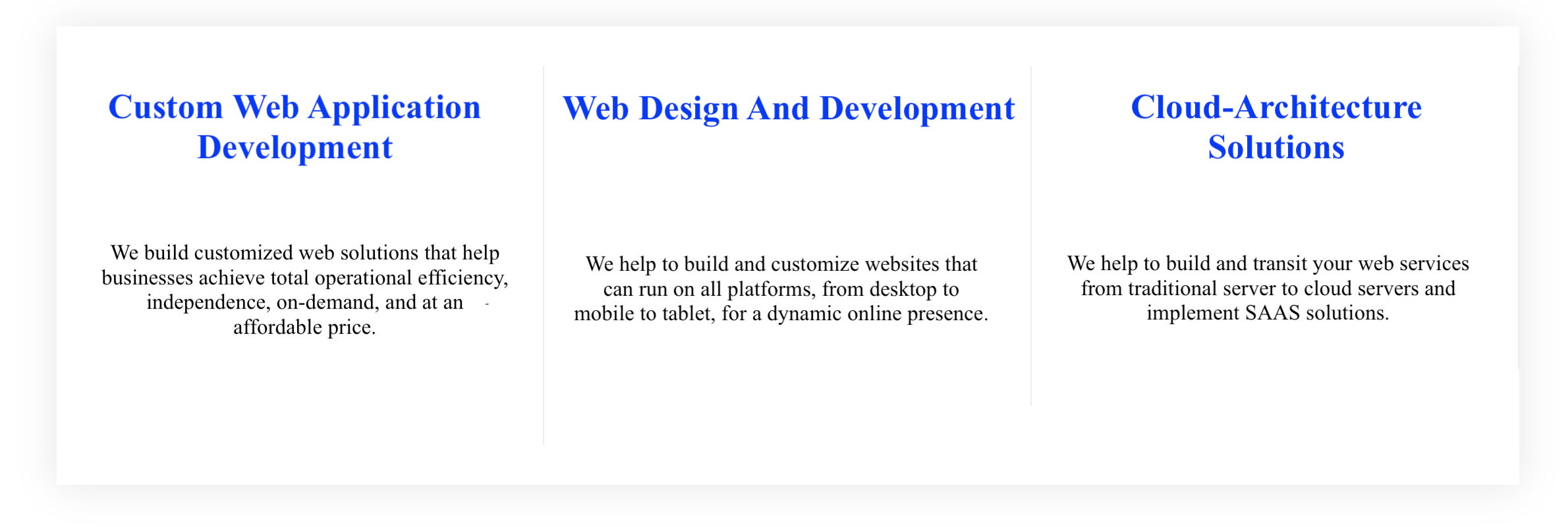 OUR WEB-APP DEVELOPMENT SERVICES