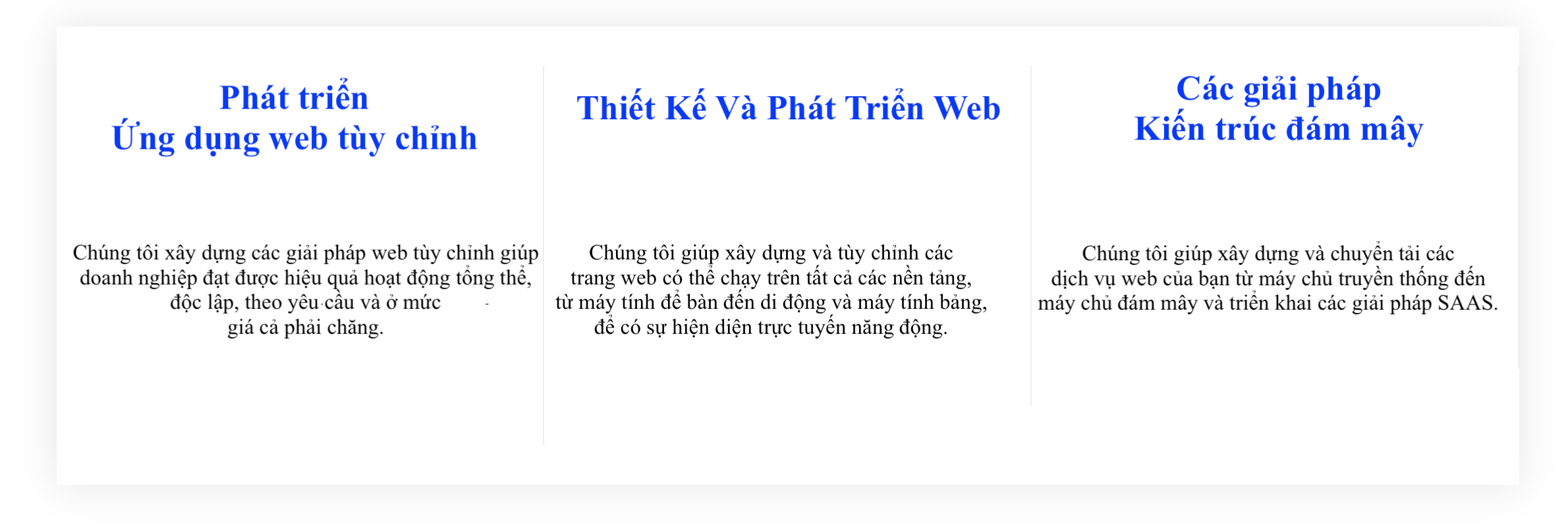 DỊCH VỤ PHÁT TRIỂN ỨNG DỤNG WEB CỦA CHÚNG TÔI